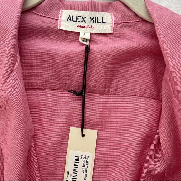 New Alex Mill Maddie Camp Shirt in Pink Size Small - Picture 4 of 9